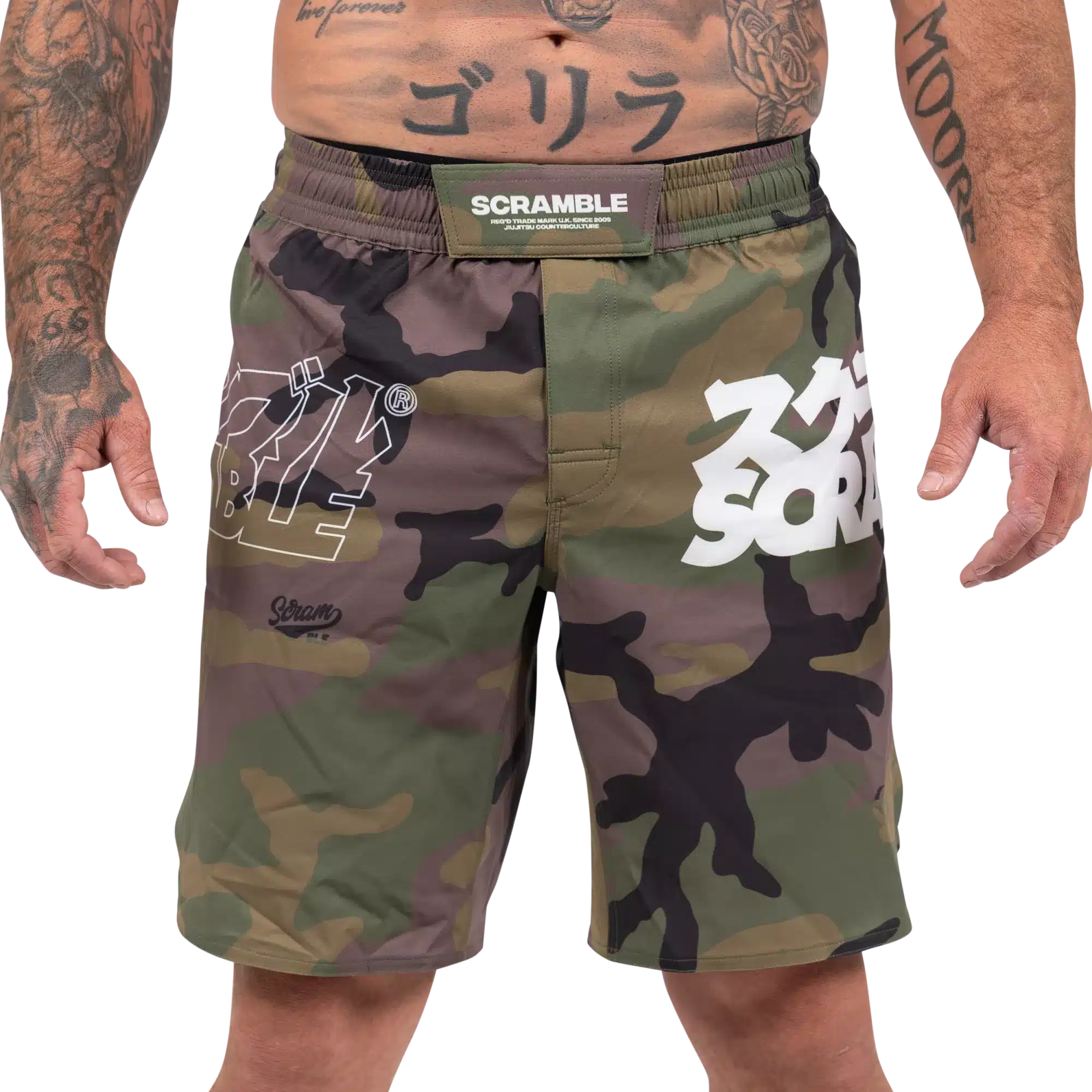 Scramble Base Shorts – Woodland Camo - Image 3
