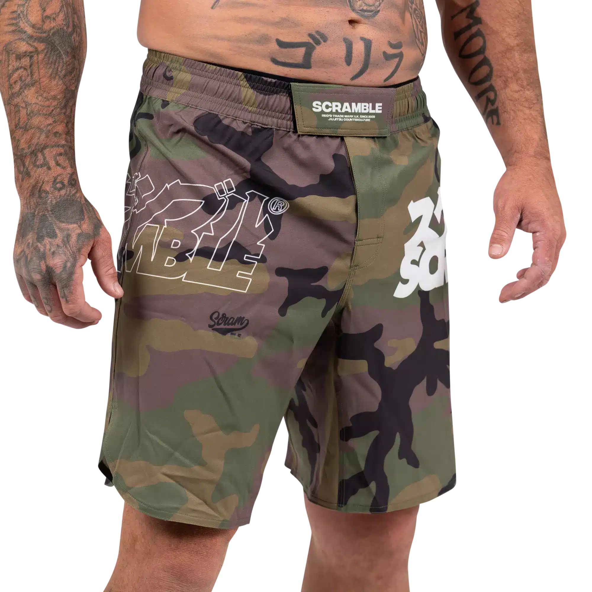Scramble Base Shorts – Woodland Camo - Image 4
