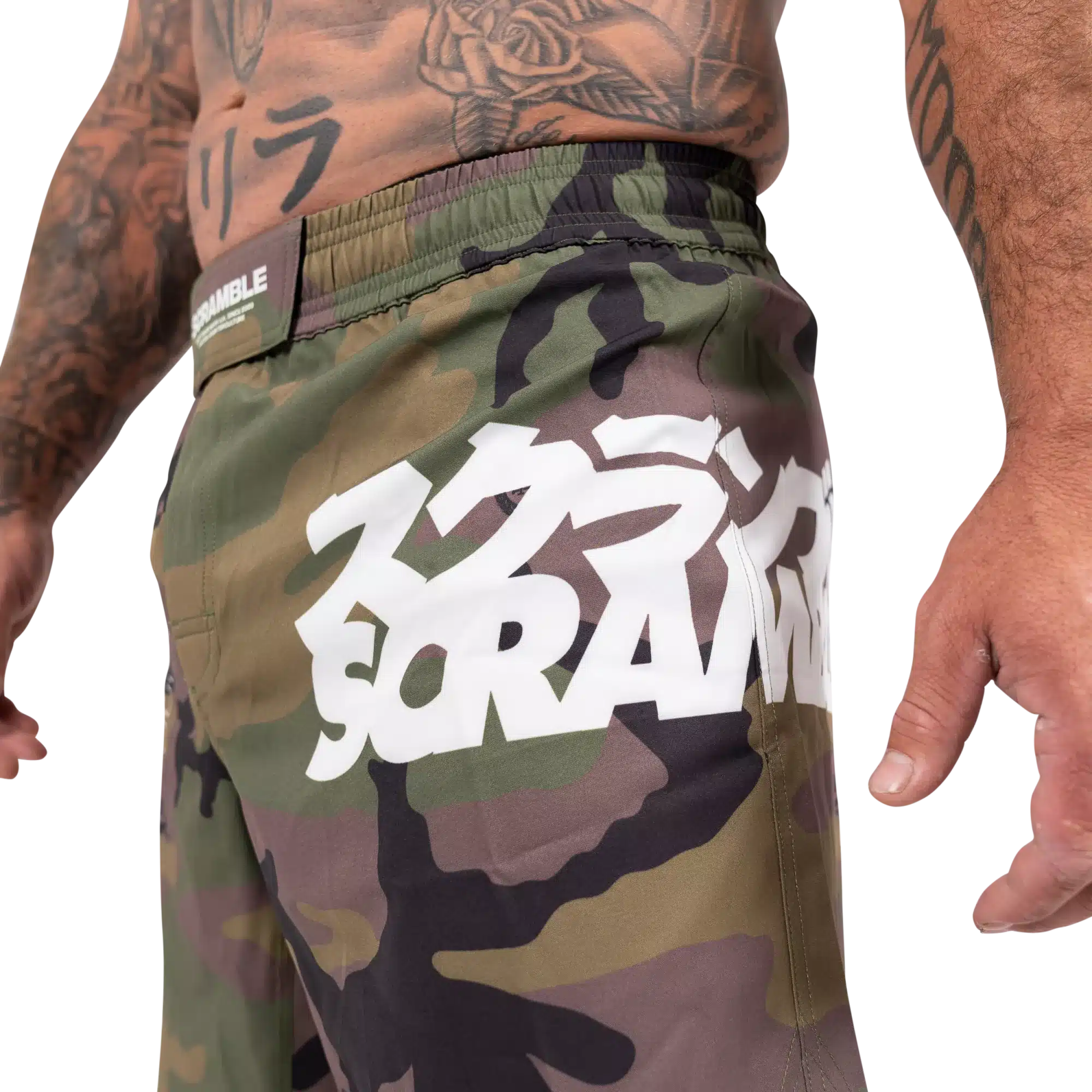 Scramble Base Shorts – Woodland Camo - Image 5