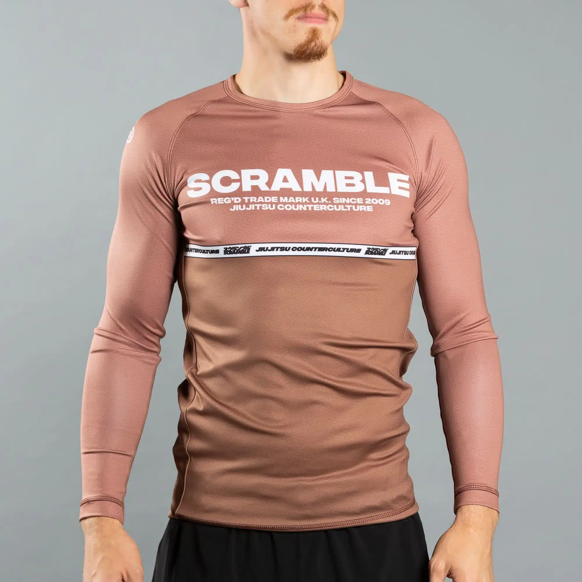 Scramble Ranked Rashguard v4 – Brown