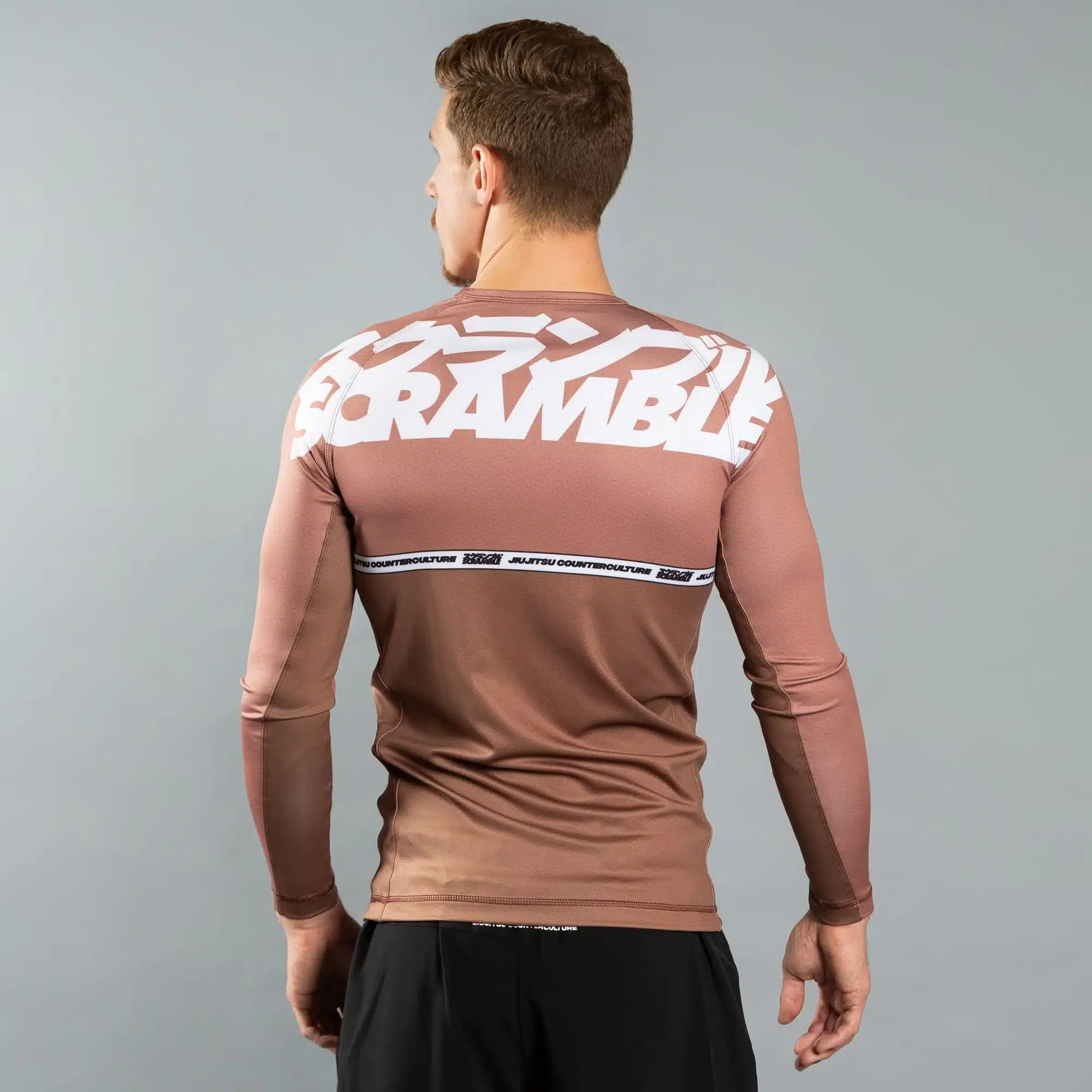 Scramble Ranked Rashguard v4 – Brown - Image 2