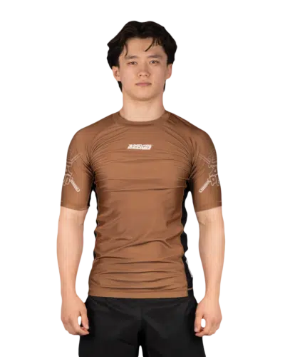 Fate Tanto BJJ Rashguard - Short Sleeve - Brown